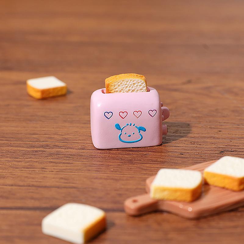 

1/2 шт. кукольный домик мини имитация тостов хлебопечка еда игровое украшение модель своими руками миниатюры реквизит для сцены аксессуары из смолы as the picture