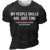 Fashionable Letter Pattern 3D Printed Men's T-shirt, Summer Nostalgic Retro Short Sleeved Top, Casual and Comfortable O-neck Clothing