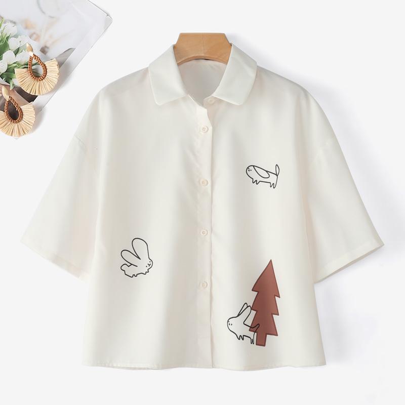 

ZANZEA Женская блузка с отложным воротником, летняя, повседневная, с коротким рукавом S