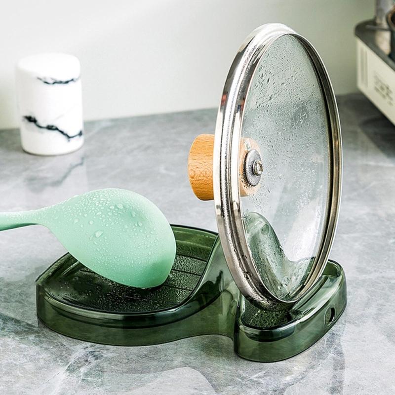 Pot Lid Holders Cooking Spatula Organizer Spoon Rest for Kitchen Counter Kitchen Utensil Gadgets Rest for Spoons Pot Lid