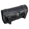 090E Motorcycle Front Bag Vintage Tool Saddlebag Front Fork Handlebar Bag Punk PU Storage Motorbike Tool Bag