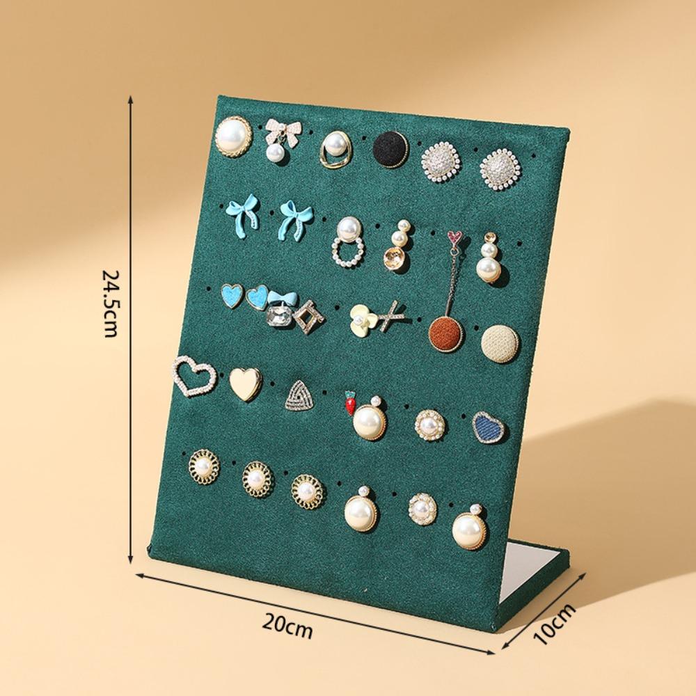 

Большая стойка для сережек-гвоздиков, фланелевый держатель для сережек, новая полка для демонстрации сережек, реквизит для ювелирных изделий L зелёный