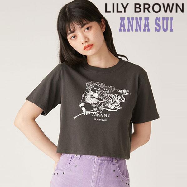 SALE40%OFF LILY BROWN Tops 25 Spring/Summer [ANNA SUILILYBROWN] Mermaid Graphic T-shirt Anna Sui Collaboration Short Length Short Sleeve lwct251163