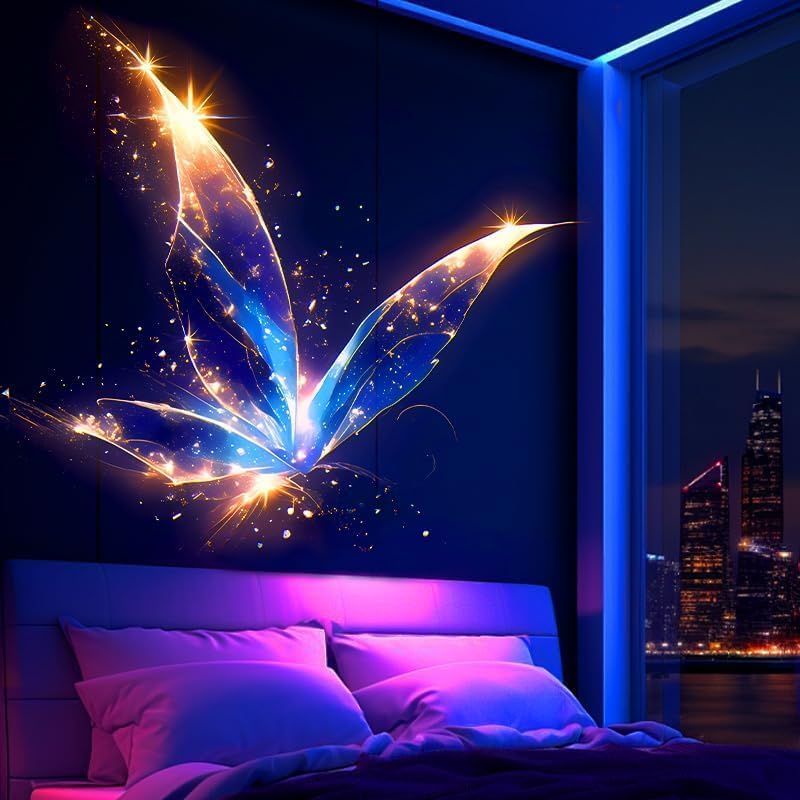 Starry Sky & Moon Light Projector with 10 Projection Patterns, Dimmable, Bedroom Night Light, Stylish Background Light, Interior Decor, Gift, Ocean &