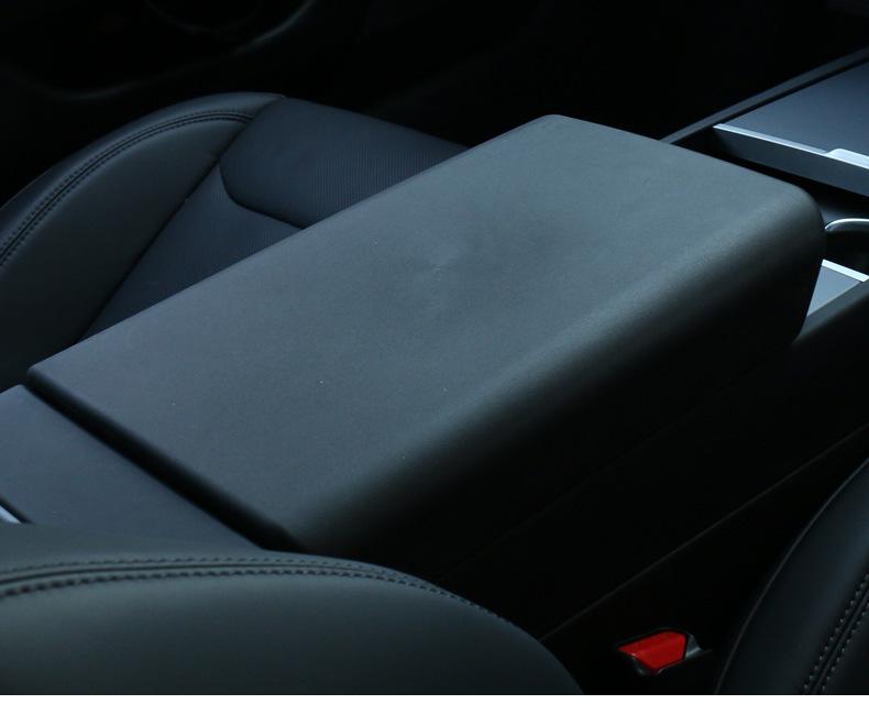 Updated Model 3/Y Armrest Box & Center Console Cover - TPE Protective & Decorative Car Mod Accessories