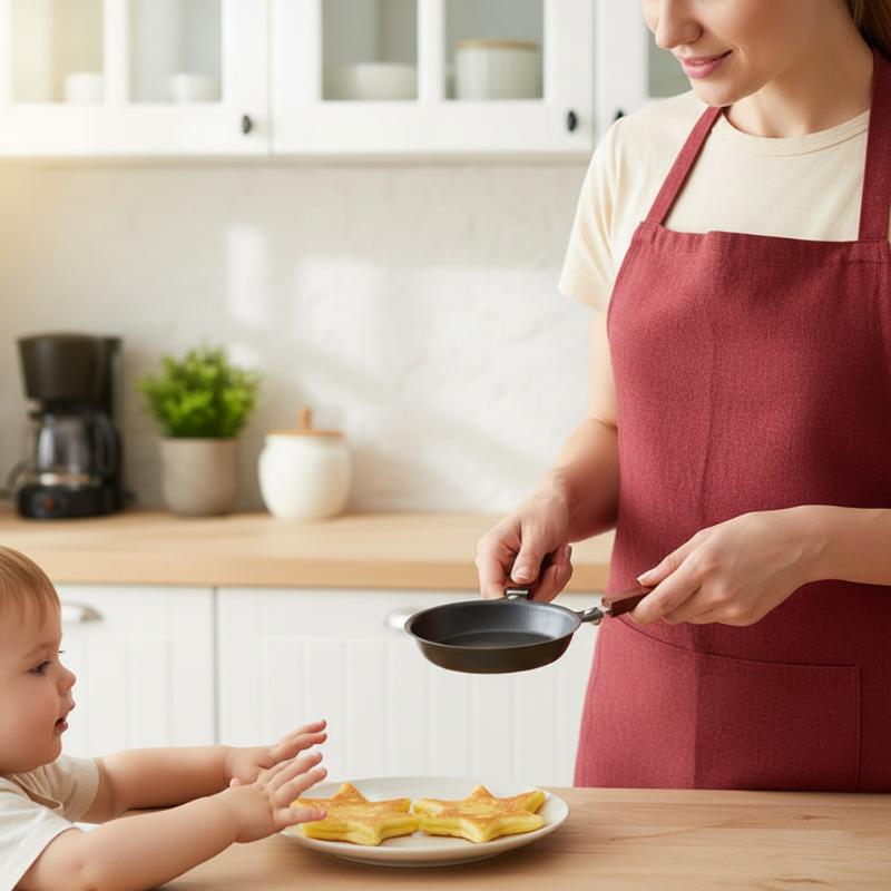 Mini Egg Fry Kitchen Supplies Breakfast Love Pan Pancake Pan Heart Omelette Pan Jarhead Without Pot Cover Cast Iron Black Items