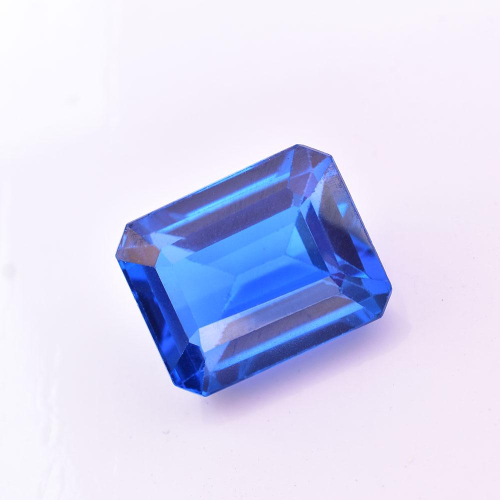 Natural Blue Sapphire Loose Gemstone 14 Ct Emerald Shape for Her/Him September Birthday Birthstone
