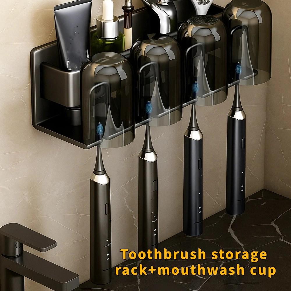 Strong Load-bearing Toothbrush Holder No Punching Install Wall Mounted Bathroom Accessories Practical Stable