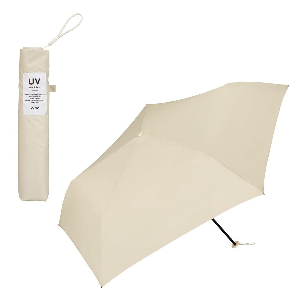 Rain Umbrella Solid Mini Beige Folding Sun and UV Stylish and Perfect for and Pastel Solid Wpc. Ultra-Lightweight [Air-Light] Umbrella, Rain,