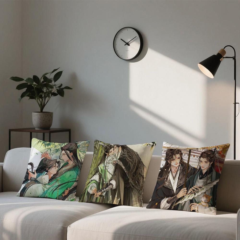 The S-Scum V-Villains S-Self-Saving S-System Novel Cushion Cover Square Cover Casual Skin-Friendly Comfortable Pillow Cover