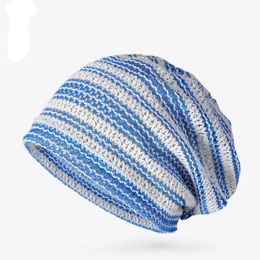 Women's Lightweight Handmade Hollow Crochet Head-Wrapping Hat Casual Breathable Fashion Versatile Lace Woven Slouchy Pull-On Hat