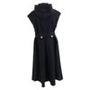 ADORE 531-0240159 Black SUPER100 Melton Gilet Hooded Sleeveless Coat coat 38 blackUsed