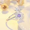 Luxury   Copper Classic Ring For Women Jewelry Simple Diamond Ring Imitation Diamond Women'S Ring R019