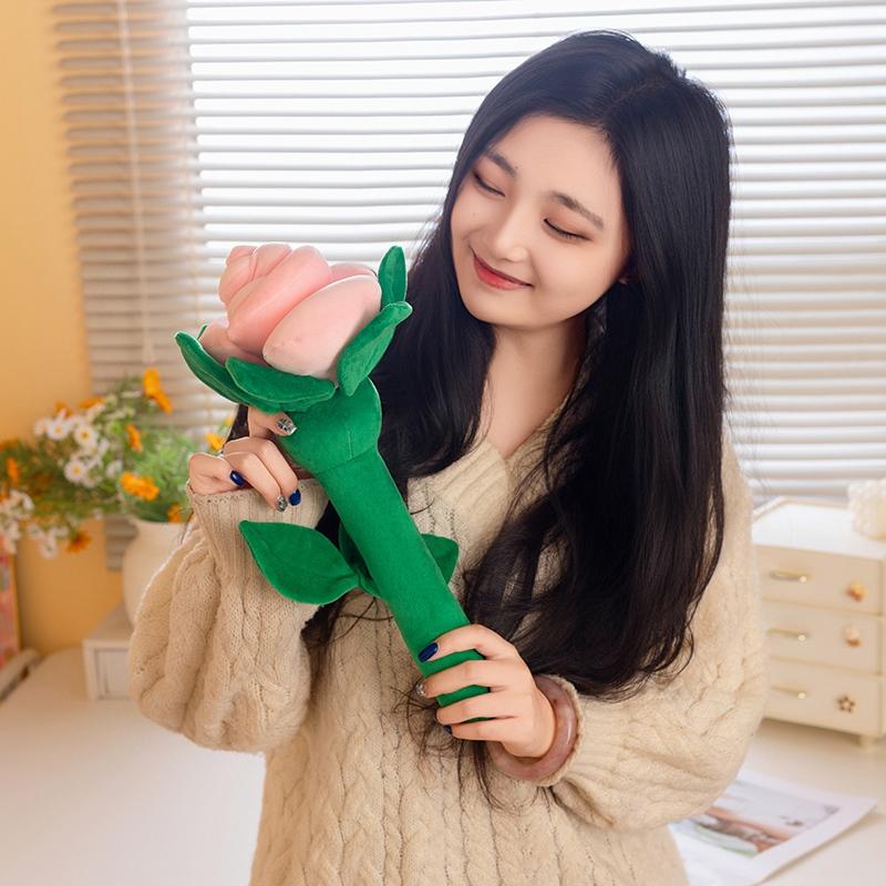 38cm Romantic Rose Plush Toy Symbolizing The Only Her Stuffed Flower Doll Valentine's Day Gift Home Decor