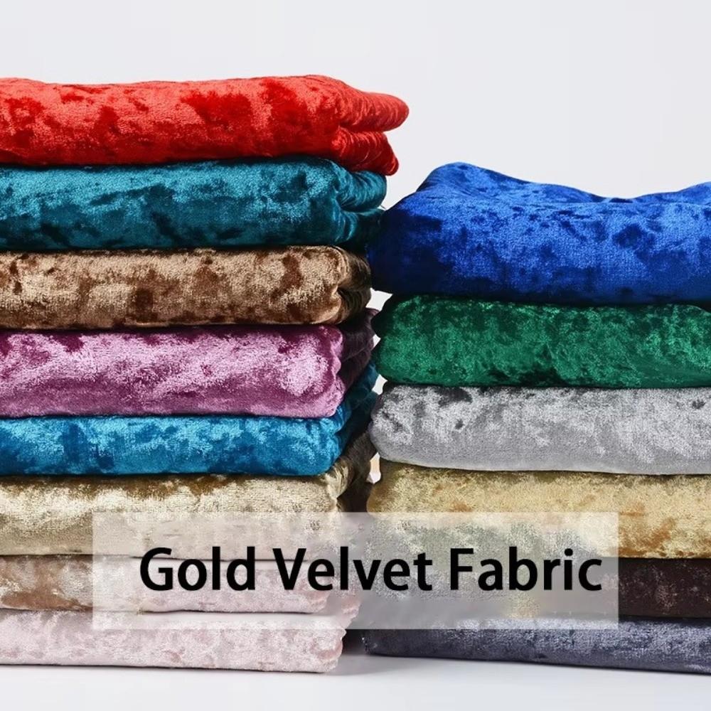 DIY Soft Velvet Fabric Stretch Handmade Diamond Luster Cloth Soft Ice Velvet Fabric For Sofa Curtain Background