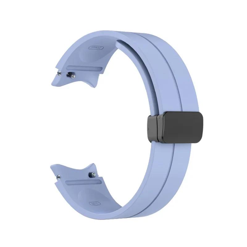 No Gap Magnetic Silicone Strap For Samsung Galaxy Watch 7 6 5 4 44mm 40mm Pro 45mm Bracelet Galaxy Watch6 Classic 43mm 47mm Band