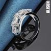 925 Sterling Silber Rund AAA Zirkon Ring Hochzeitsschmuck