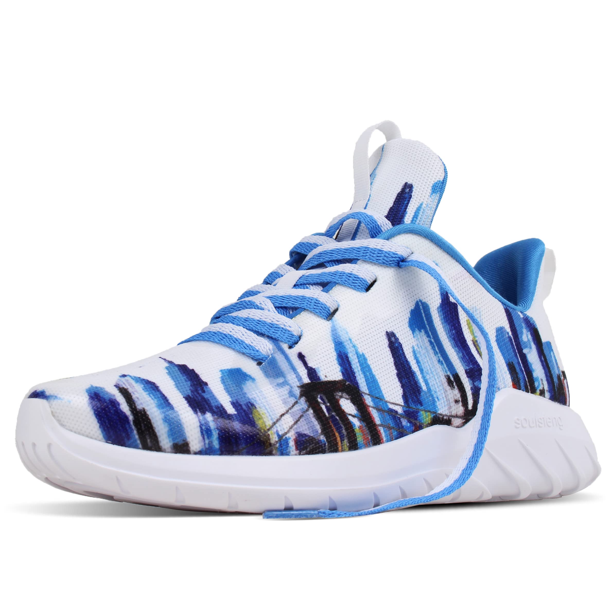 

Kids Walking Shoes [Soulsfeng] Sneakers, Blue, Lightweight, Breathable, Boys, Girls, Running, Gym, Tennis, синий