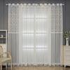 Beautiful Embroidery Sheer Curtain, Simple European-style Small Flower Embroidery White Translucent Thin Window Sheer Curtain