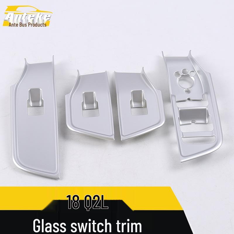 18 Q2L Glass Switch Decorative Frame: Car Door Window Armrest Button Decoration Patch