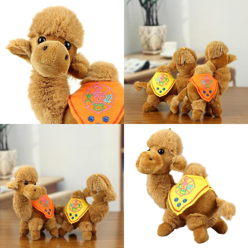 Adorable Desert Camel Plush Toy Soft Stuffed Animal Souvenir For Kids 15cm Pp Cotton