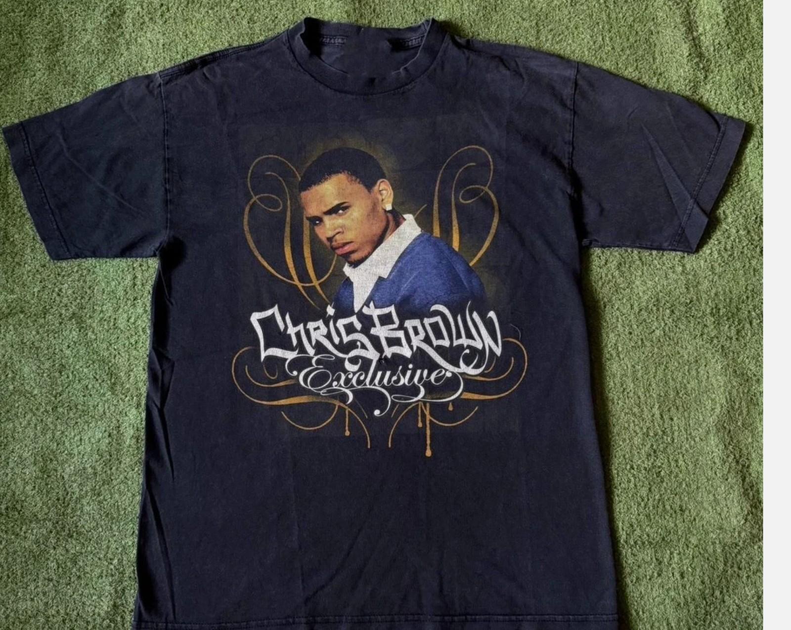 VTG Chris Brown Exclusive Album Cotton Black S-5XL T Shirt reprint S