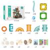 Cross-Border Magnetic Tiles: Colorful Large Window Building Blocks with Pipe Rolling Ball for Kids