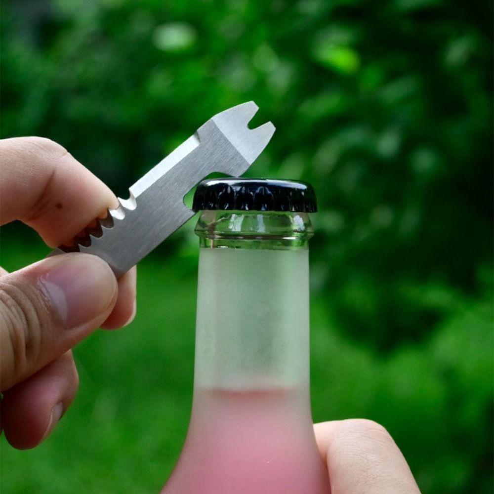 2PCS Stainless Steel EDC Wrench Multifunctional Bottle Opener Wrench Outdoor Gadgets  Bicycle Repair