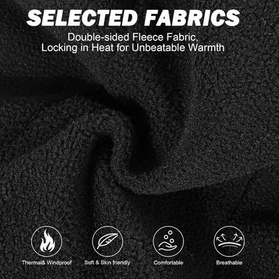 Unisex Winter Thermal Fleece Balaclava Full Face Cover Warm Neck Ear Warmer Breathable for Cycling Hiking Skiing Motorbikes