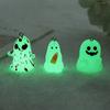 5pcs New Halloween 3D Ghost Pendant Necklace Jewelry Diy Making Resin Accessories with Corn Candy Pumpkin Glow Keychain Pendant