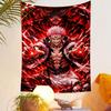 "Fiery Demon Warrior with Red Aura" Patterned tapestry home decor, suitable for bedroom and living room, gift