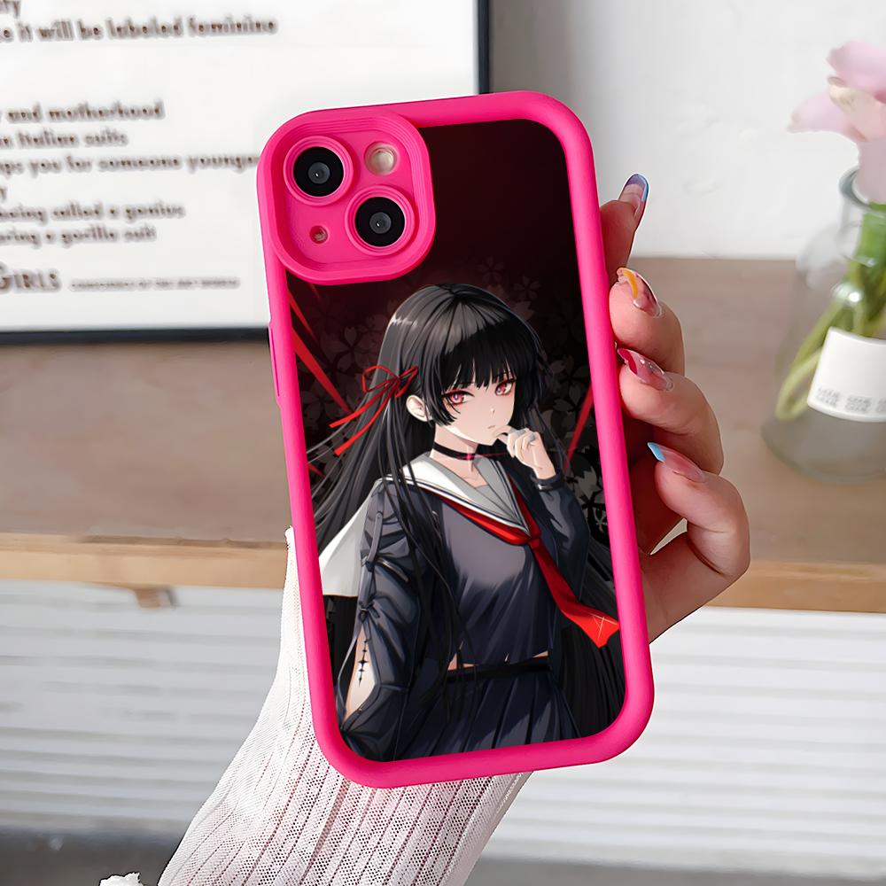 Wuthering Waves Chisa Phone Case for iPhone 17 16 15 14 13 12 11 Air Pro Max Plus Red Soft TPU Shockproof Cover