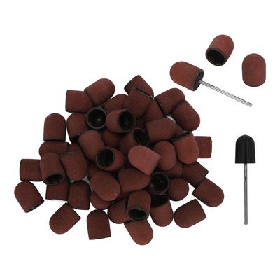 Kit de Herramientas Profesional para Esmalte de Uñas 50 Piezas Gorro de Lijado para Uñas Grano 180 2 Piezas Eje de Lijado
