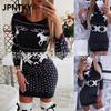 JPNTKY Fashion Autumn Winter Long Sleeve O-Neck Casual Dresses