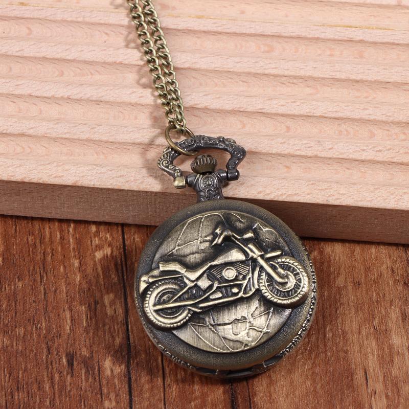 

Bronze Retro Round Hollow Characteristic Quartz Pocket Watch Men s And Women s Fashion Necklace Pendant Jewelry Gift