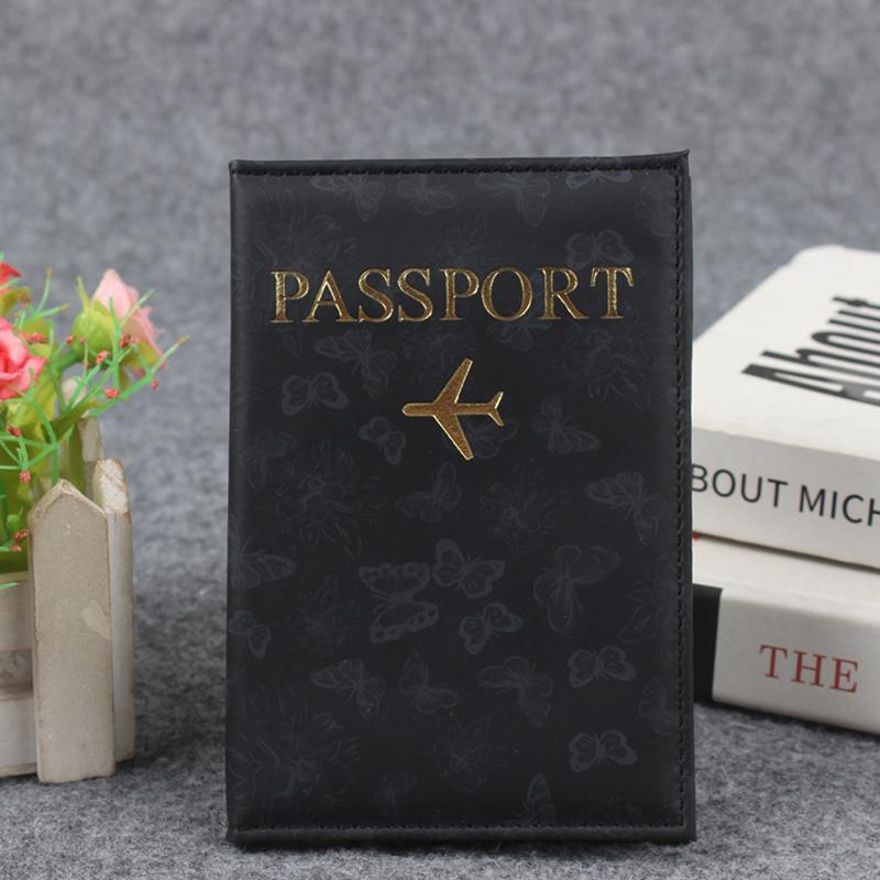 Id Holder With Airplane Clasp Pu Leather Travel Wallet, Multiple Card Slots Passport Holder Travel Passport Cover For Men Women