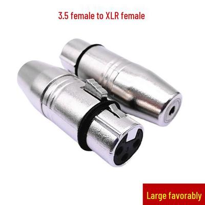 מתאם אודיו 3.5 מ"מ נקבה ל-XLR 3 פינים נקבה עבור מיקסר ומיקרופונים למצלמה