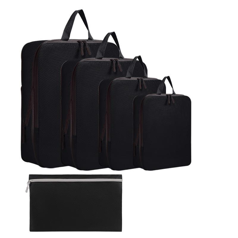 Czteroczęściowy zestaw kompresyjny podróżny: Worki próżniowe na ubrania, buty i skarpetki - Wodoodporne rozwiązanie do przechowywania