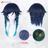 New Venti Cosplay Wig Barbatos Venti 42cm Short Blue Gradient Heat Resistant Synthetic Hair Party Wigs + Wig Cap