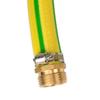 Gardening Brass Barb Straight Joiners 3/4" Hose Fitting Water Repair Splicer Mender Set with Stainless Steel Clamps
