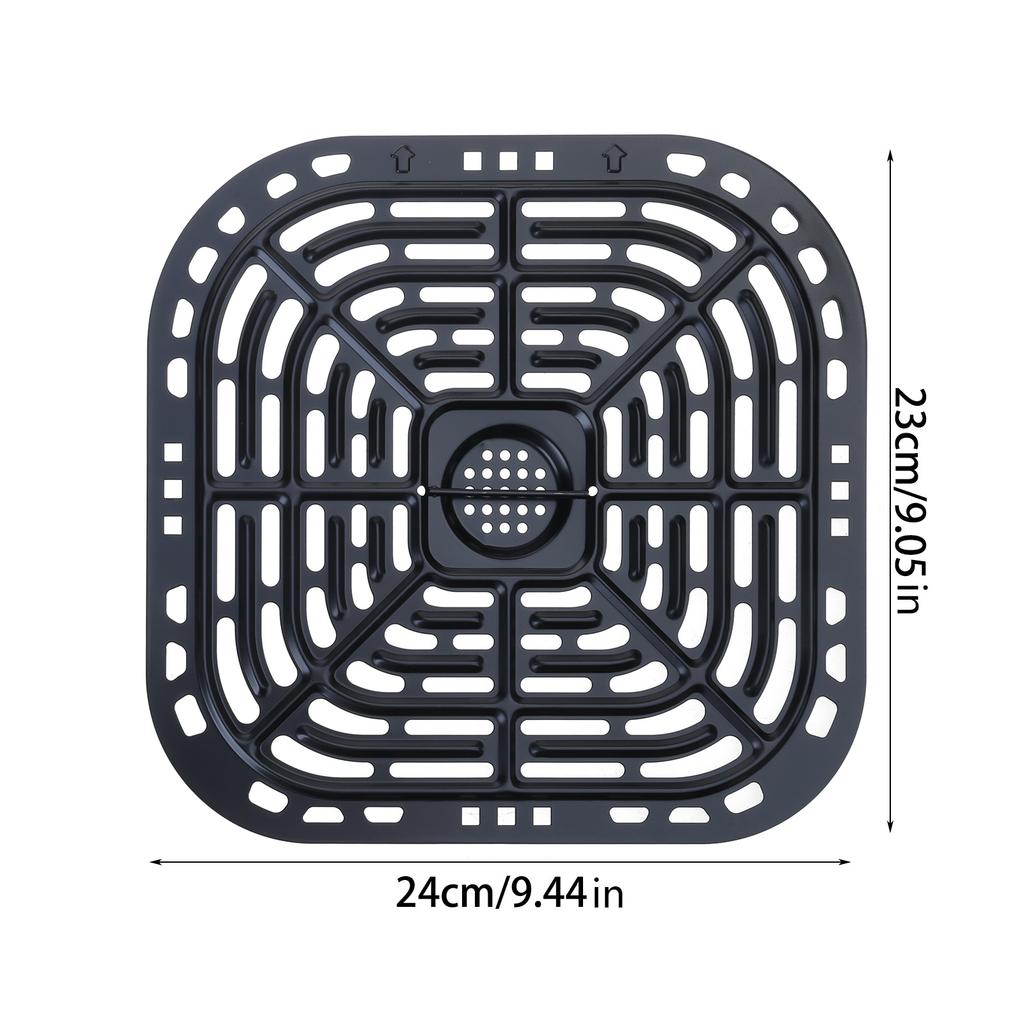 2 Pack Food Safe Air Fryer Plate Replacement Grill Pan Air Fryer Tray Metal Material for Instants Vortex 6QT Air Fryers