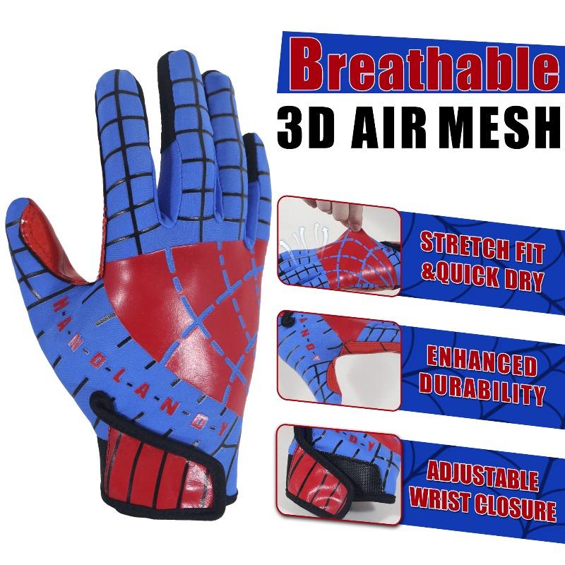 Meier Hot Sale Children's Rugby Gloves, Microfiber Silicone Non-Slip Comfortable Sports Gloves