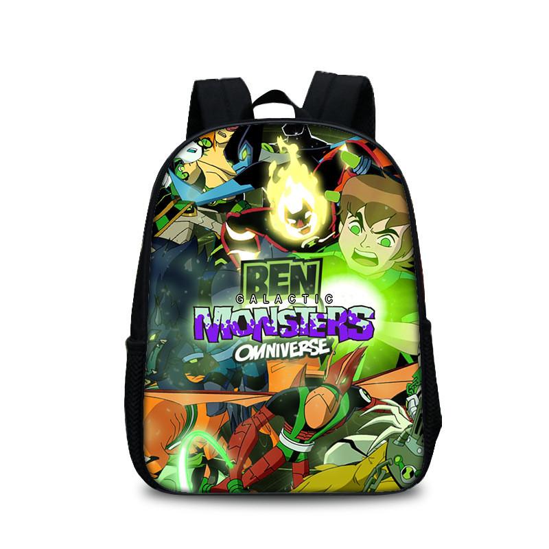 Mochila Escolar Ben 10 para Adolescentes con Diseño Cómodo Bolsa para Libros de Nailon para Estudiantes