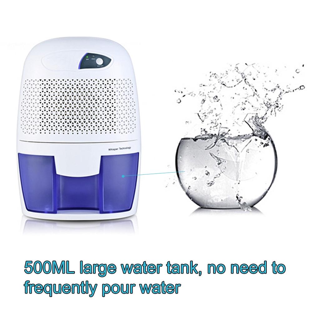 500ML Small Dehumidifier For Home Portable Moisture Absorbing Air Dryer with Auto-off and LED indicator Air Dehumidifier
