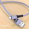 Usams Kabel U52 Usb-C 2A Fast Charge 1Mpurpurowy/Purple Sj436Usb04 (Us-Sj436)