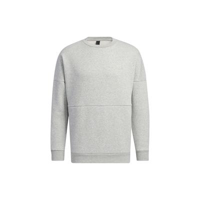 adidas Solid Color Simple Letter Print Crew Neck Sweatshirt Unisex Tops Grey HM2685