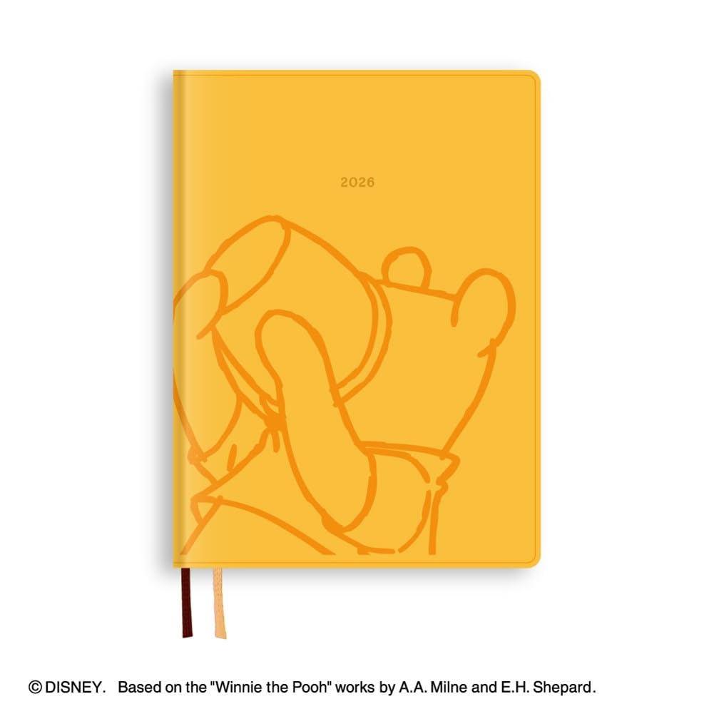 Daigo 2026 Disney Weekly Winnie the December 2025 Start Planner, Left, B6, Pooh, Yellow, E6209,