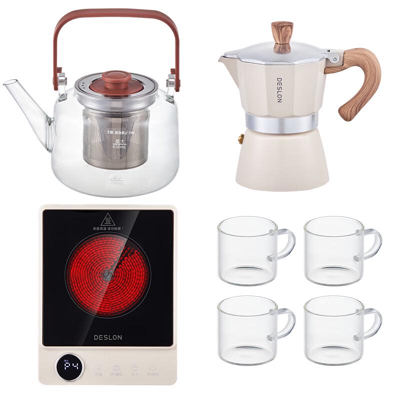 DESLON Borosilicate Glass Teapot Set