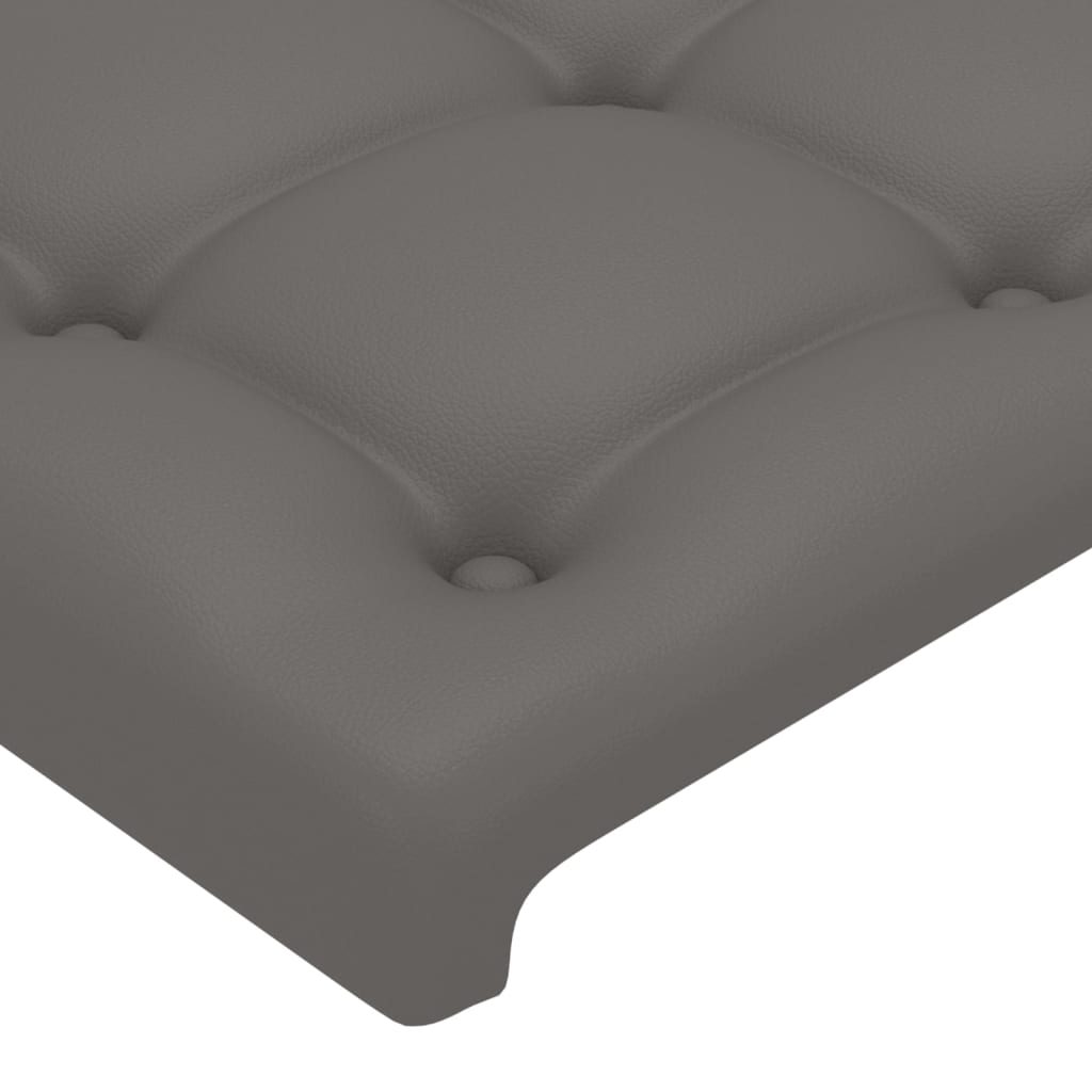 Bed Frame with Headboard Grey 80 x 200 cm Faux Leather