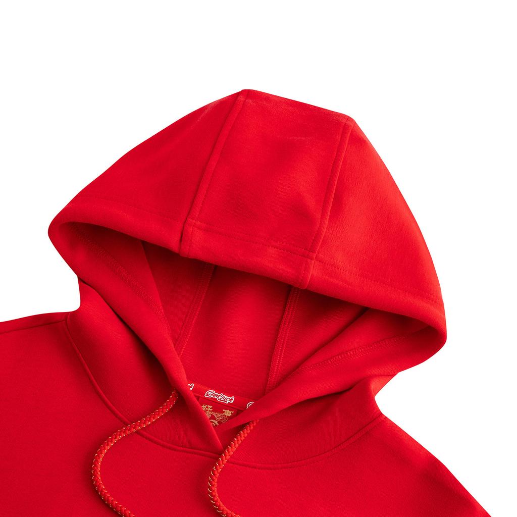 Anta Gute Dinge passieren Trendige Mode Lässig Vielseitig Locker Bequem Kapuzenpullover Damen Kapuzenpullover Tiefrot 162618706S-2